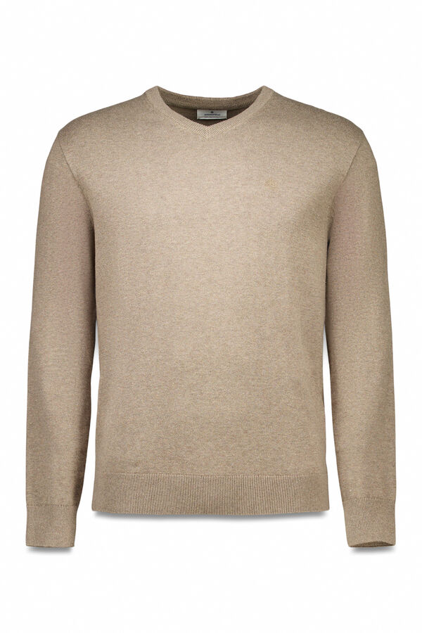 Springfield Pull basique à col en V nude