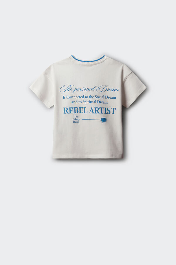 Springfield Kids T-shirt rebel manga curta para menina bege