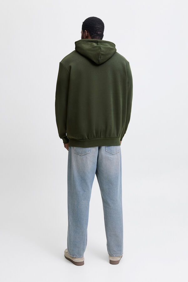Jack & Jones PLUS Essential hooded sweatshirt green