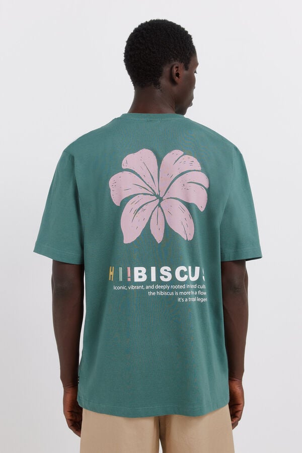 Springfield Hibiscus T-shirt blue