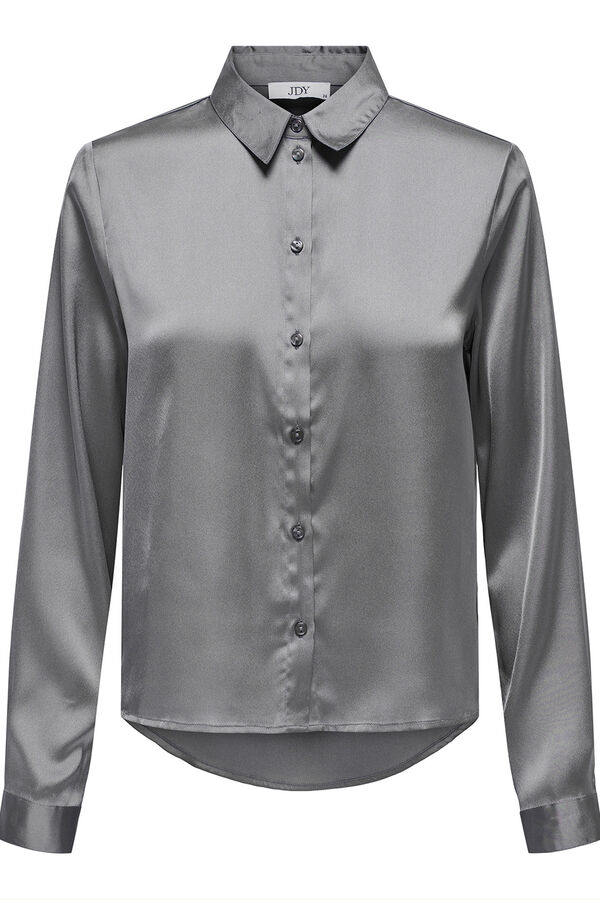 JDY Camisa satinada gris