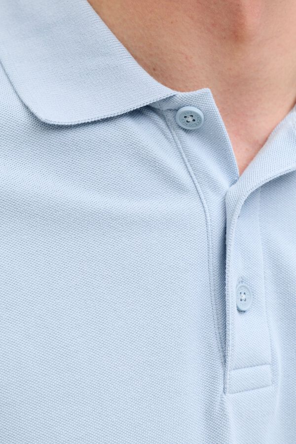 Jack & Jones PLUS Polo shirt with logo blue