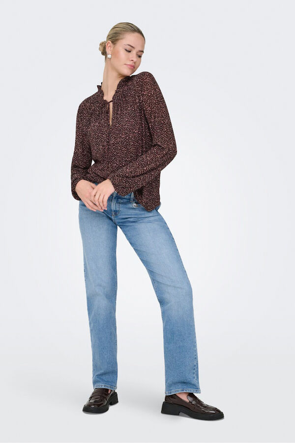 Only Blusa estampada manga larga estampado