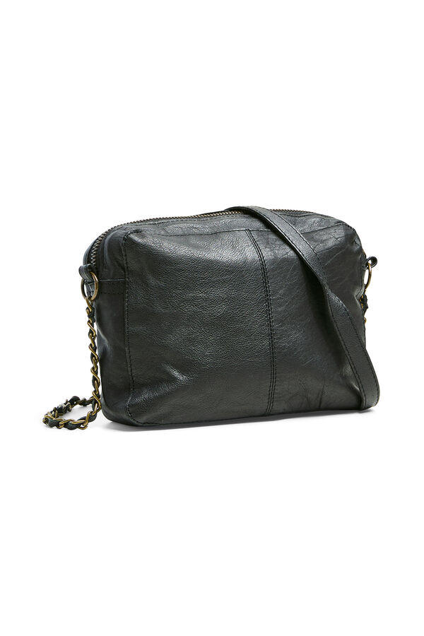 Pieces Crossbody bag in 100% leather black