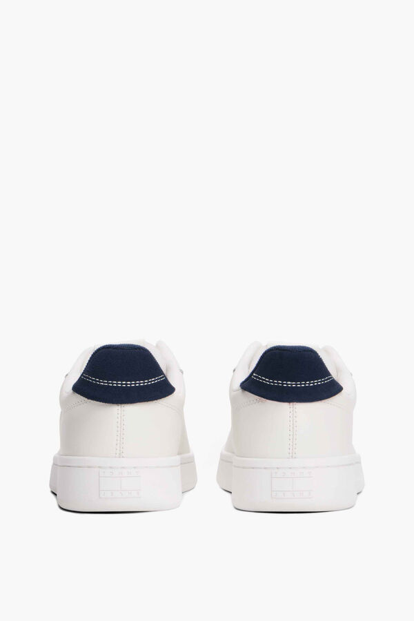 Tommy Jeans White Tommy Jeans sneakers with flag logo white