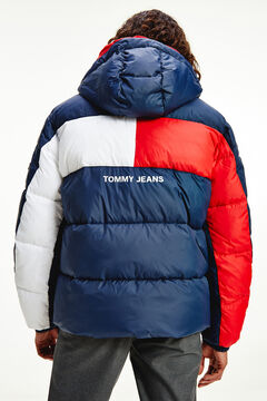 Springfield Puffer coat with flag at the back. kék