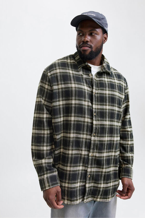 Jack & Jones PLUS Camisa regular fit cuadros PLUS negro