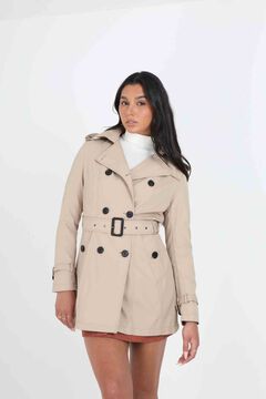 Springfield Belted button-through trench coat stone