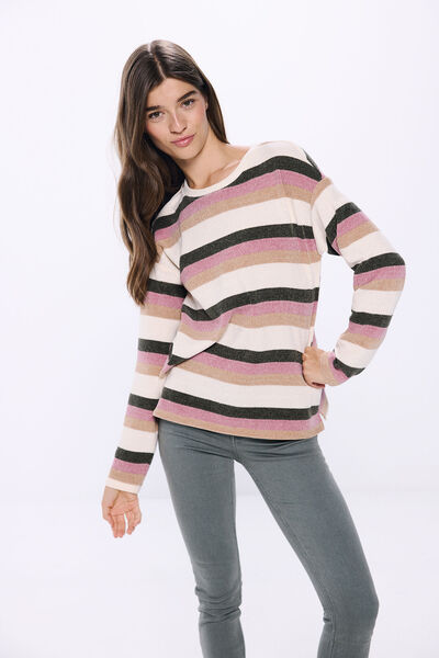 Springfield Striped striped t-shirt pink