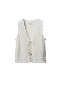 Springfield Pointelle knit gilet