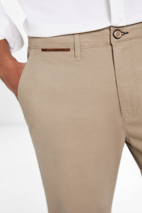Springfield Chinos hlače s mikro printom grey