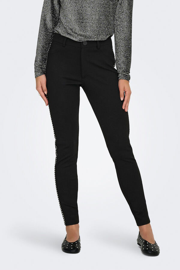 Only Legging com tachas laterais preto