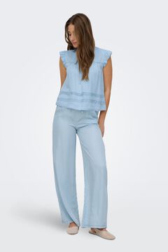 Only Cal&ccedil;a de tencel azul