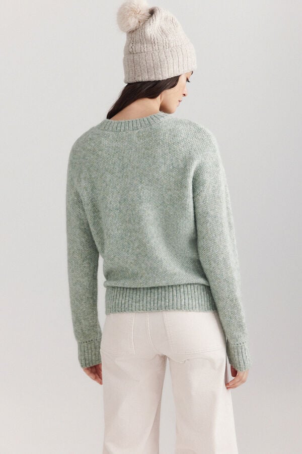 Springfield Openwork detail jumper green