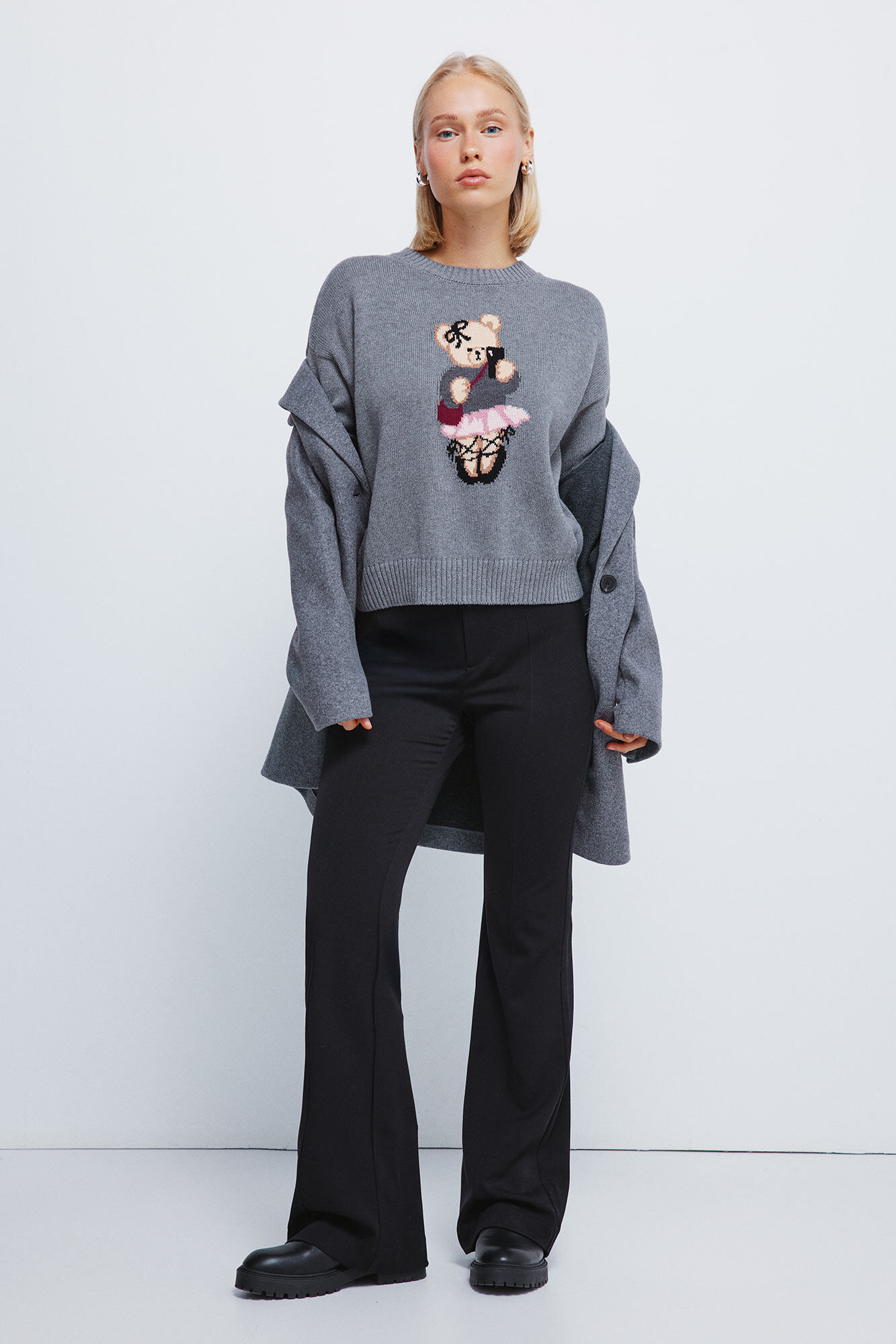 Springfield Striped flare trousers