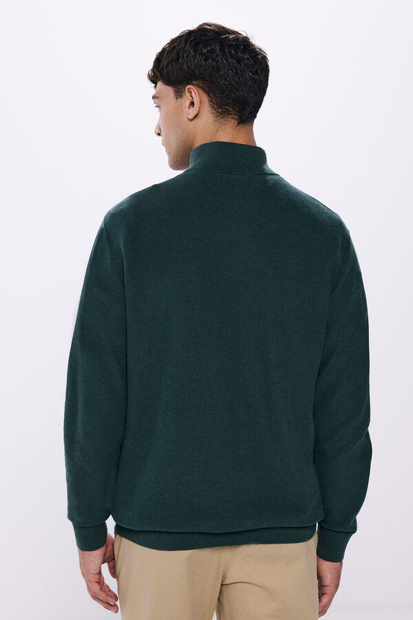 Springfield Pull fermeture zippée vert