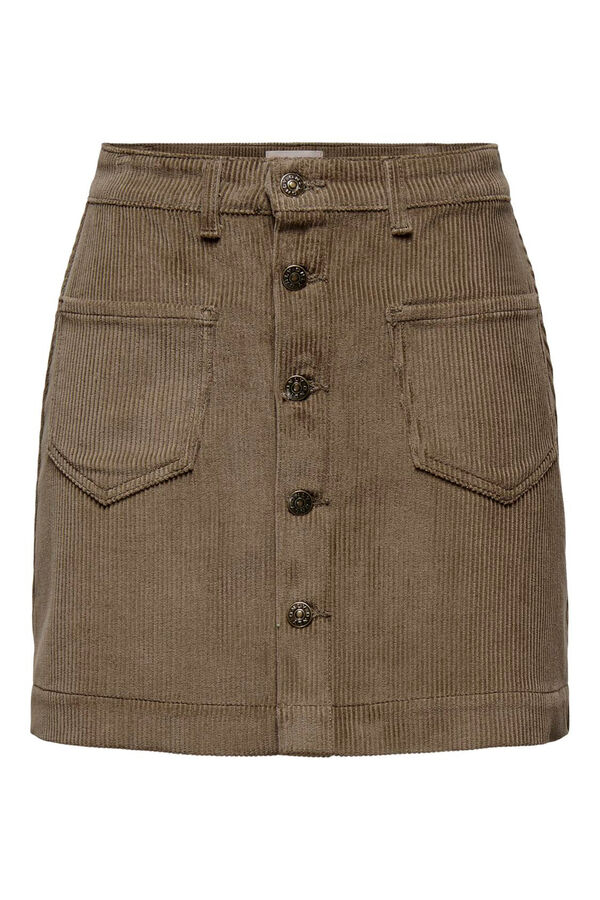 Only Saia curta de bombazina cru