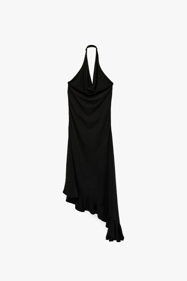 Koton Halterneck midi dress black