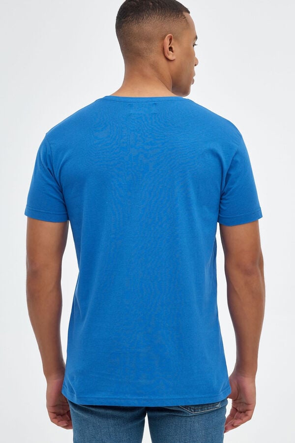 Springfield Camiseta Básica Print Logo azul medio
