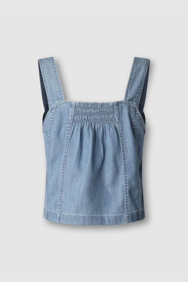 Pepe Jeans Lightweight denim gilet blue