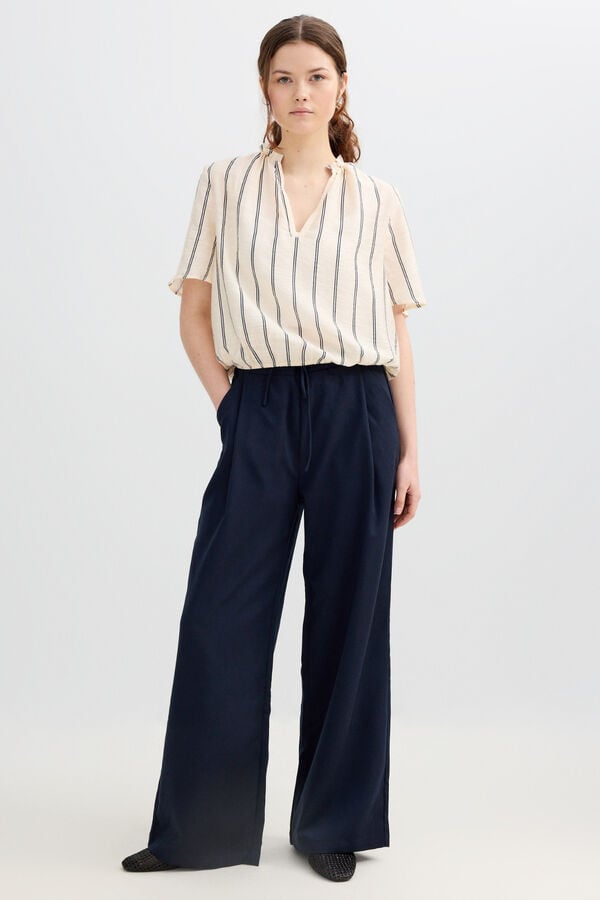 Inside Camiseta manga volantes blanco