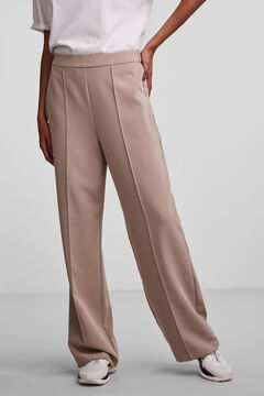 Springfield High waist wide trousers brown