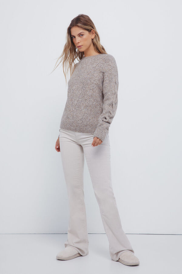 Springfield V-shaped braided jumper grey