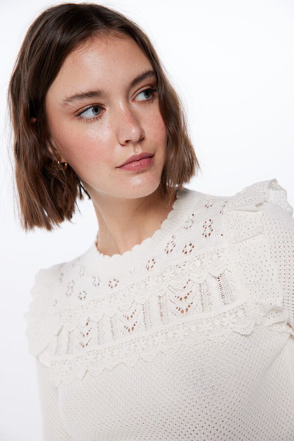 Springfield Cotton lace jumper natural