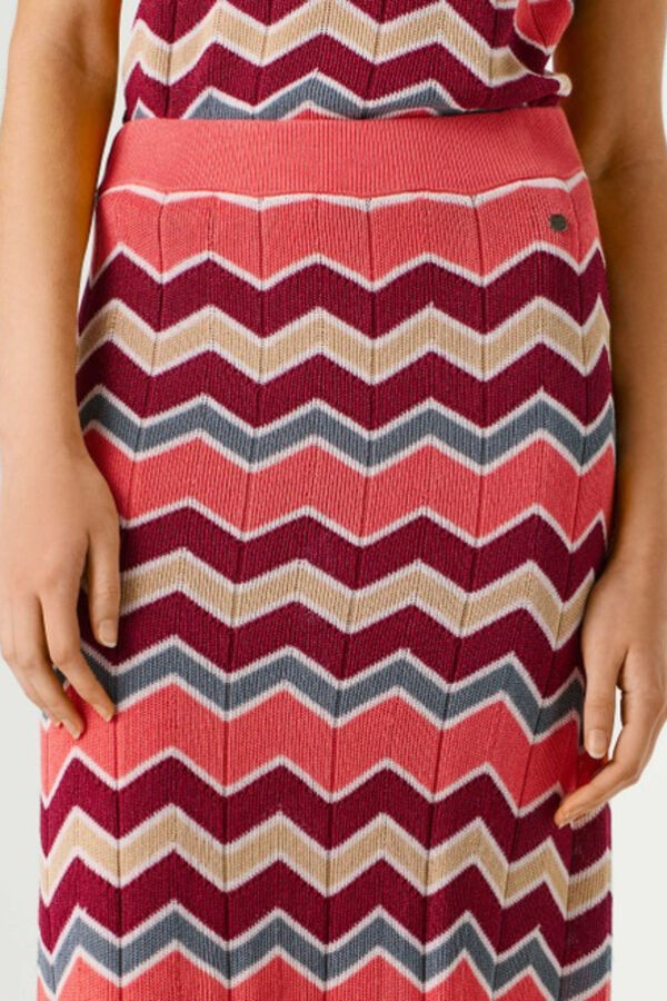 Pepe Jeans Jersey-knit long skirt red