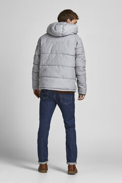 Springfield Hooded puffer jacket gris