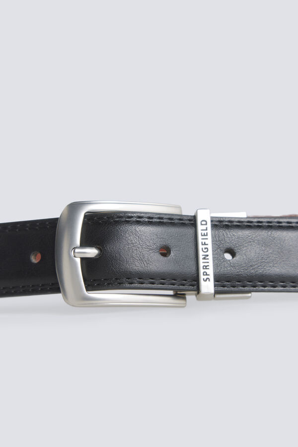 Springfield Thin reversible belt black