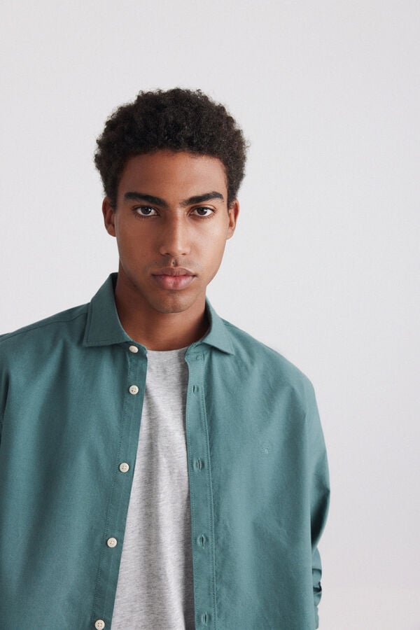 Springfield Chemise oxford l&eacute;g&egrave;re vert