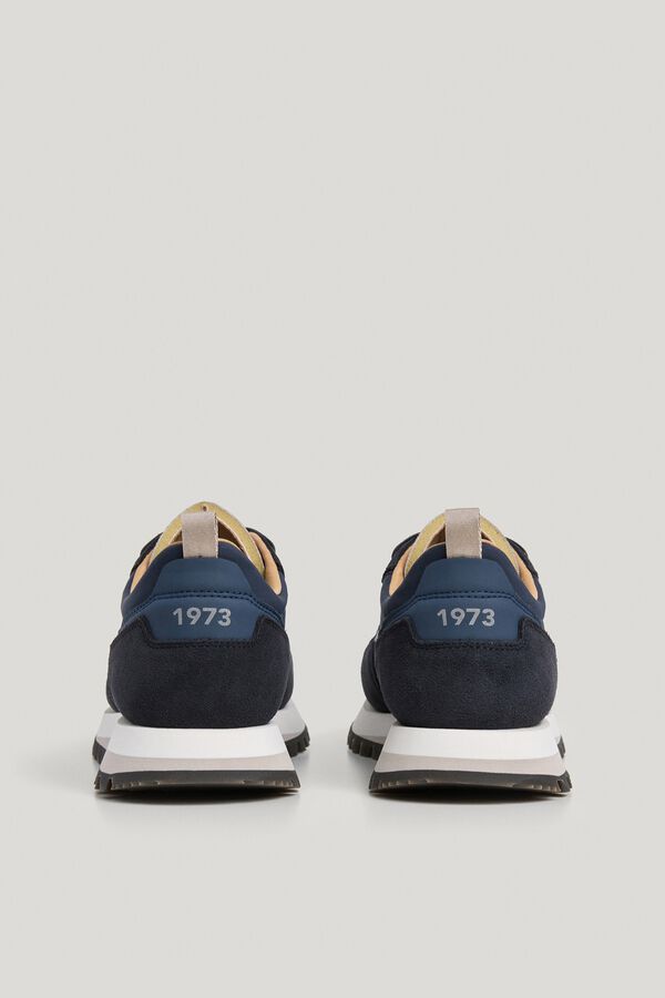 Pepe Jeans Leather retro sneakers blue