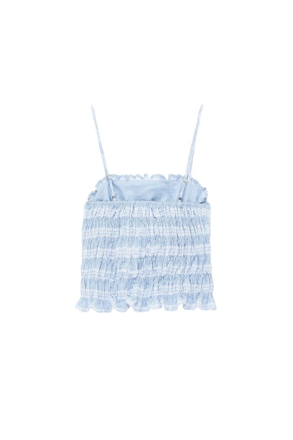 Koton Ruched strap top bleu