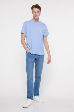 Springfield T-shirt de homem Tommy Jeans azul indigo