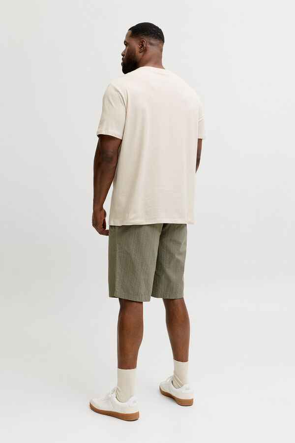 Jack & Jones PLUS Printed cotton T-shirt grey