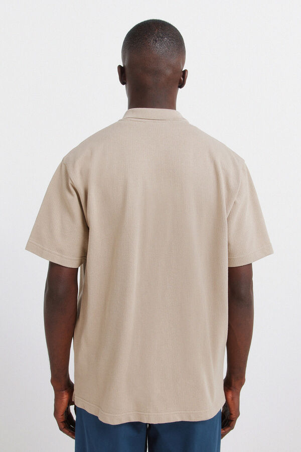 Springfield Polo shirt with regular fit pocket nude