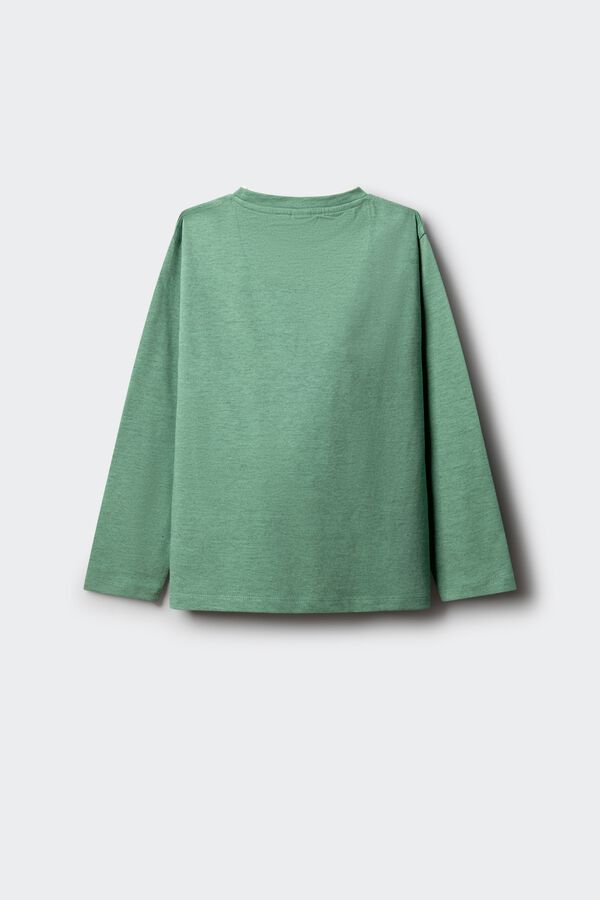 Springfield Kids Camiseta manga larga b&aacute;sica ni&ntilde;o verde