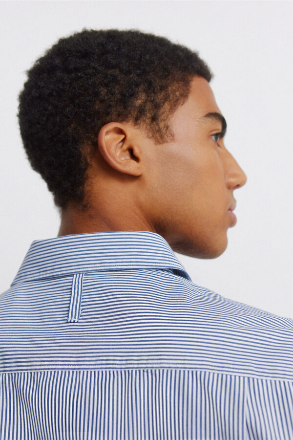 Springfield Prugasta ko&scaron;ulja sa vezom na džepu Plava