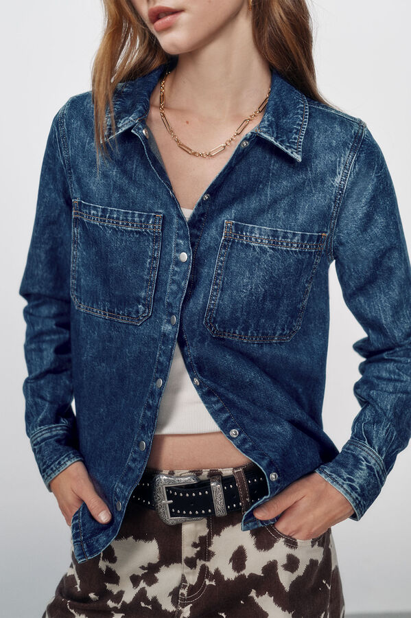 High Spirits Camisa Golpeada azul