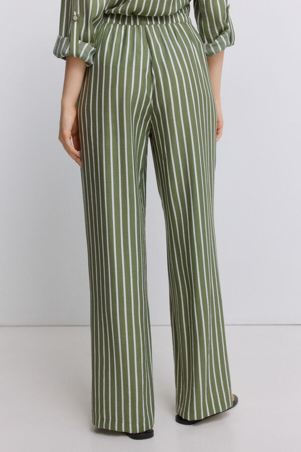 Springfield Wide fluid long trousers printed