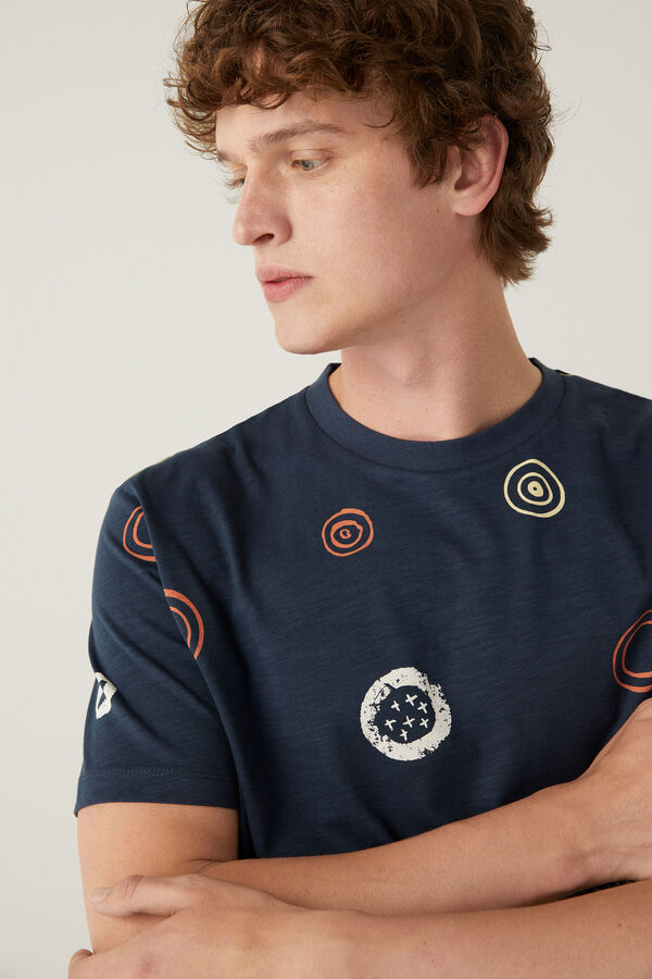 springfield T-shirt &eacute;tnica azul