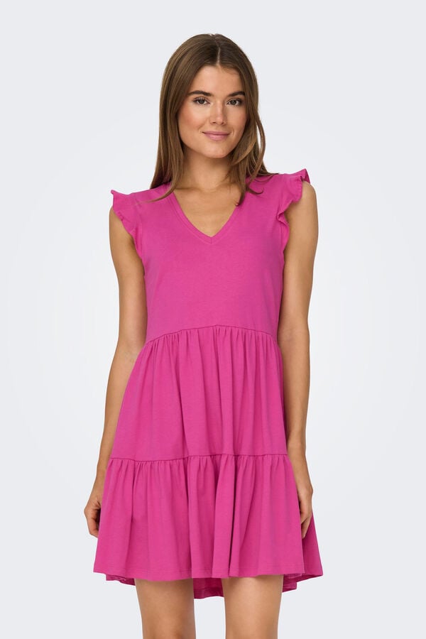 Springfield Dress with ruffles pink