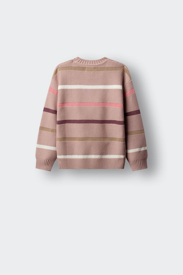Springfield Kids Girls' fine striped jumper pink
