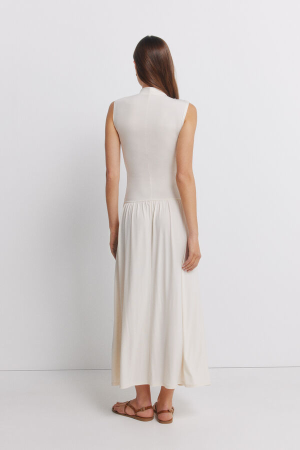 Springfield Ruched dress nude