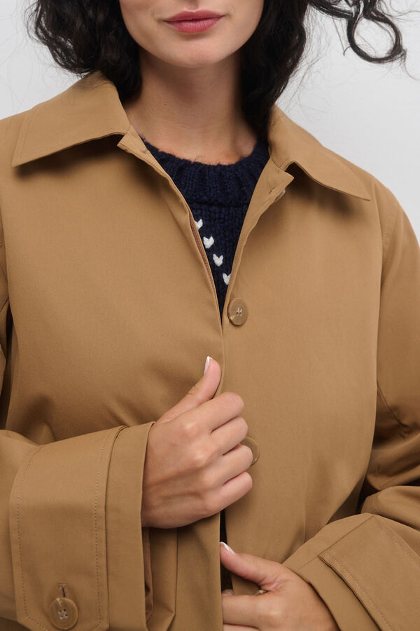 Only Short parka with pockets nude