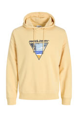 Jack & Jones Sudadera capucha algod&oacute;n suave amarillo