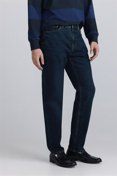 Springfield Dark wash overdyed slim fit jeans