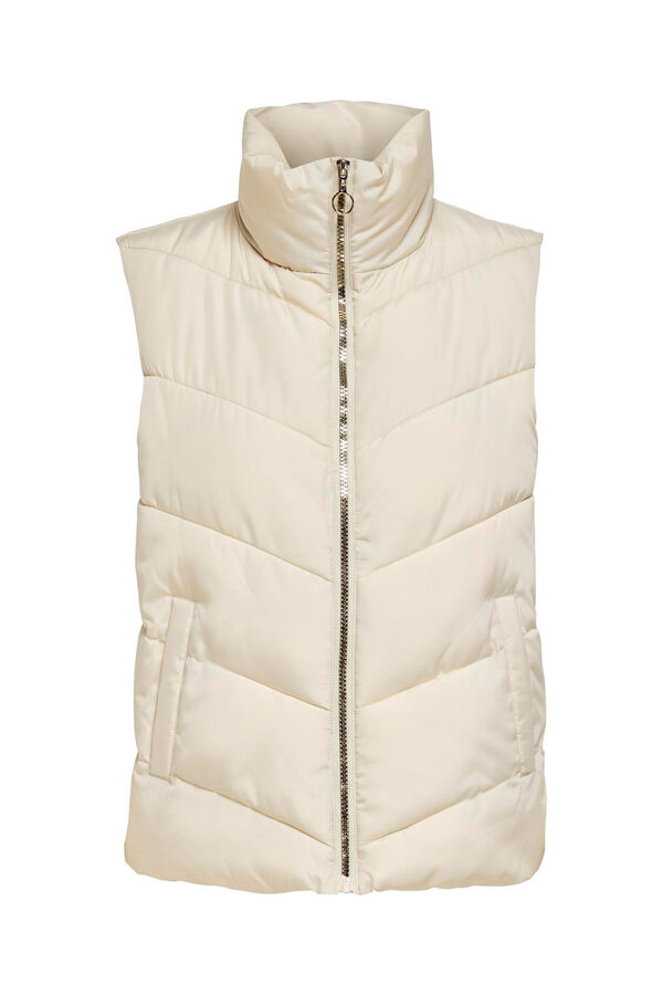 JDY Quilted gilet grey
