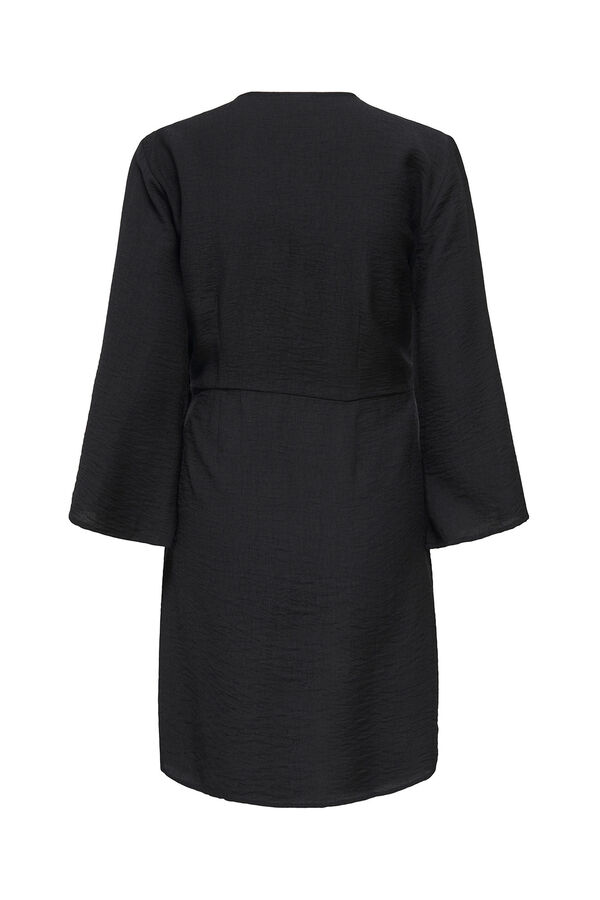 JDY Vestido corto cruzado negro